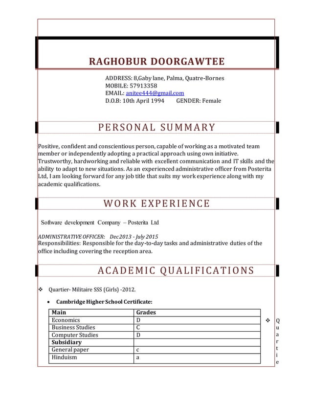 My New Cv Docx Technology Computing