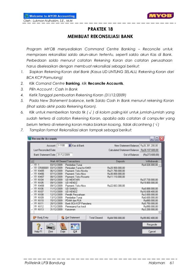 Modul Praktek Komputer Akuntansi MYOB Versi 19 Modul Praktek Komputer Akuntansi MYOB Versi 19