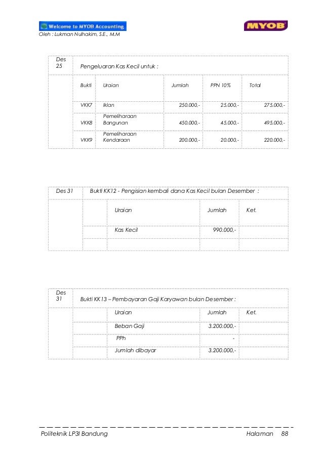 Modul Praktek Komputer Akuntansi MYOB Versi 19 Modul Praktek Komputer Akuntansi MYOB Versi 19