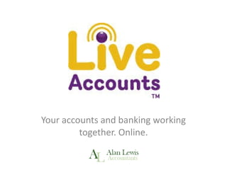 Your accounts and banking working together. Online. 