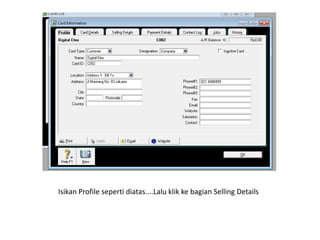Isikan Profile seperti diatas....Lalu klik ke bagian Selling Details
 