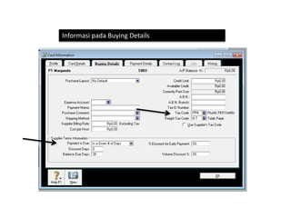Informasi pada Buying Details
 