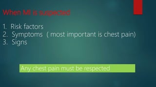 Myocardial infarction (MI) ppt | PPTX