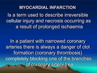 MYOCARDIAL INFARCTION slide presentation | PPTX