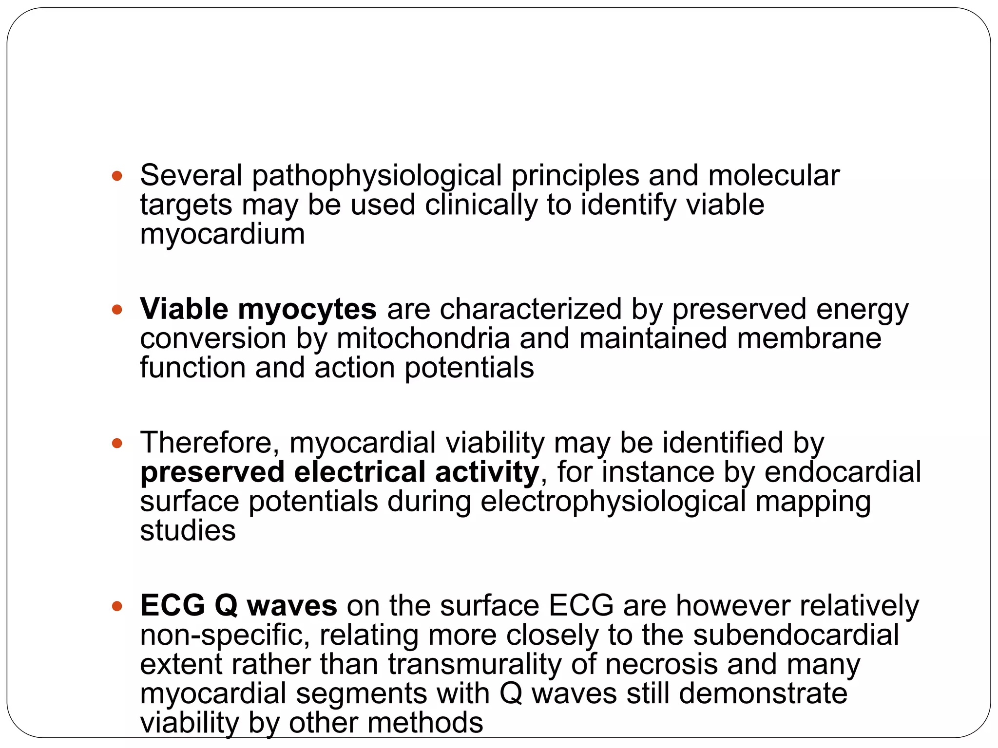 myocardial viability : Dr. Akif Baig | PPTX