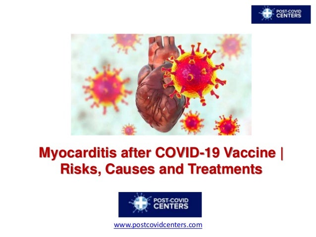 Myocarditis after COVID-19 Vaccine |
Risks, Causes and Treatments
www.postcovidcenters.com
 
