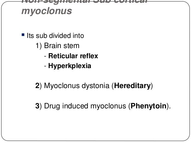 Myoclonus seizure