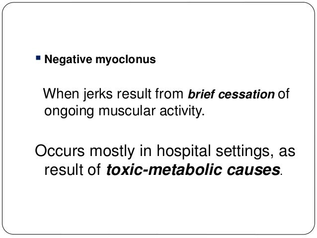 Myoclonus seizure