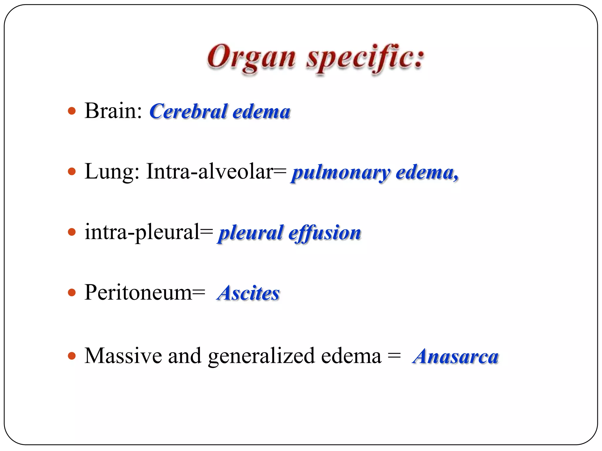 Oedema | PPTX