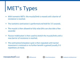 Myofascial Release and Muscle Energy techniques | PPTX