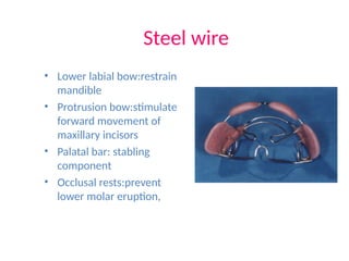 Protrusion Wire Myofunctional Appliances for orthodontics.ppt