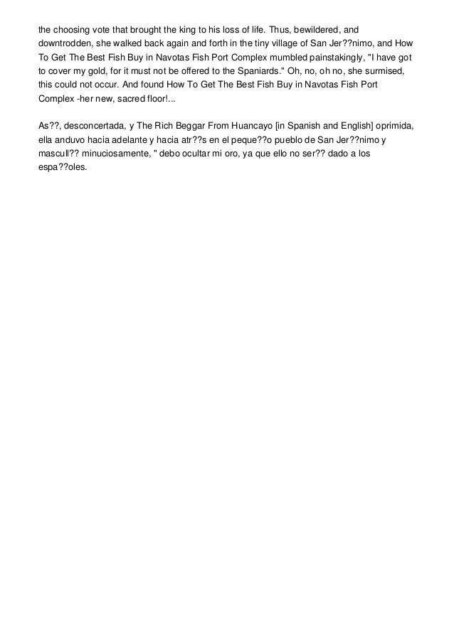 The Shrewdness Of Catalina Wanka In English And Spanish