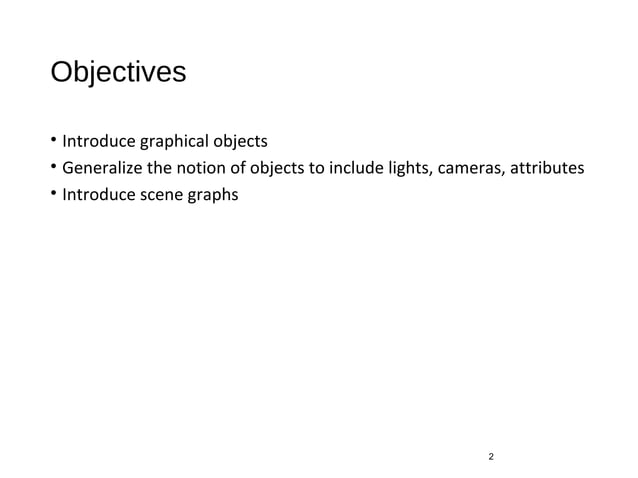 Graphical Objects and Scene Graphs | PPT