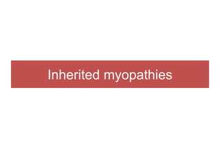 Inherited myopathies
 