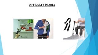 DIFFICULTY IN ADLs
 