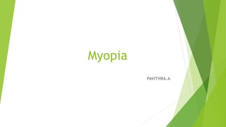 Myopia
PAVITHRA.A
 