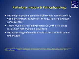 Myopia classification ,prevalence , pathological myopia & its control ...