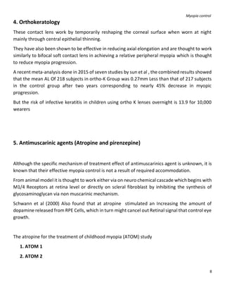 Myopia control | PDF