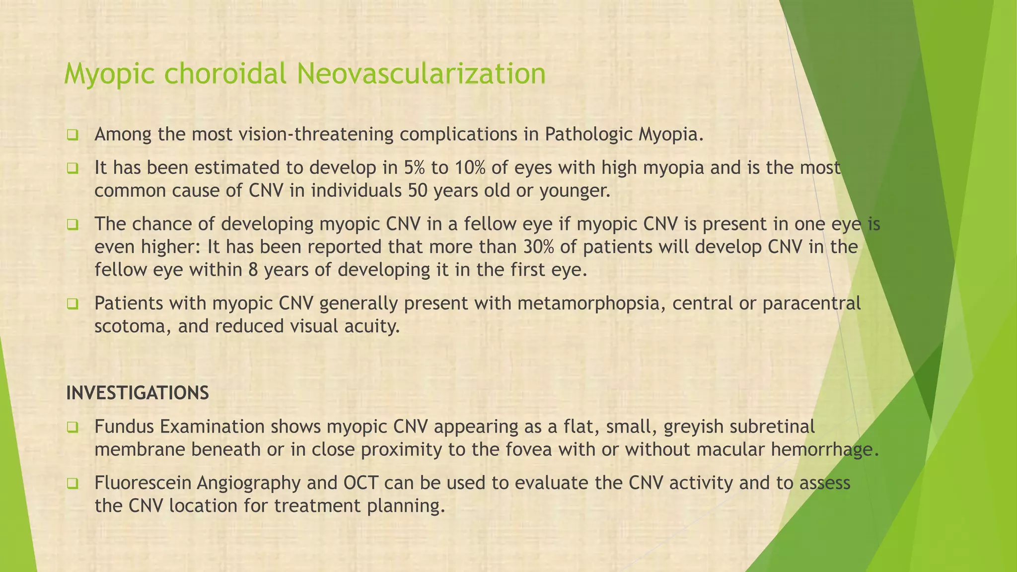 Myopic maculopathy in Pathological Myopia | PPTX