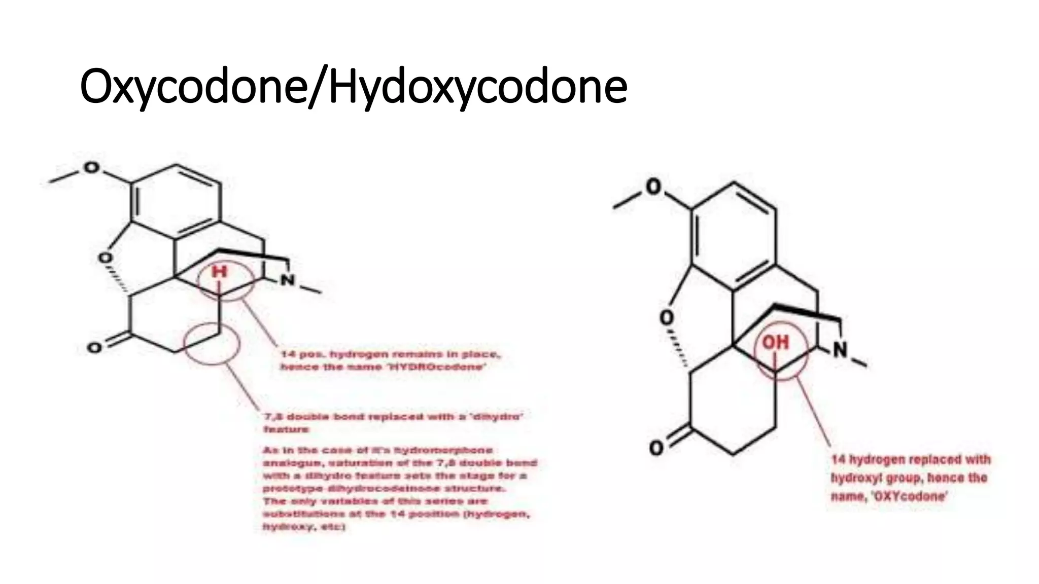 Oxycodone/Hydoxycodone
 