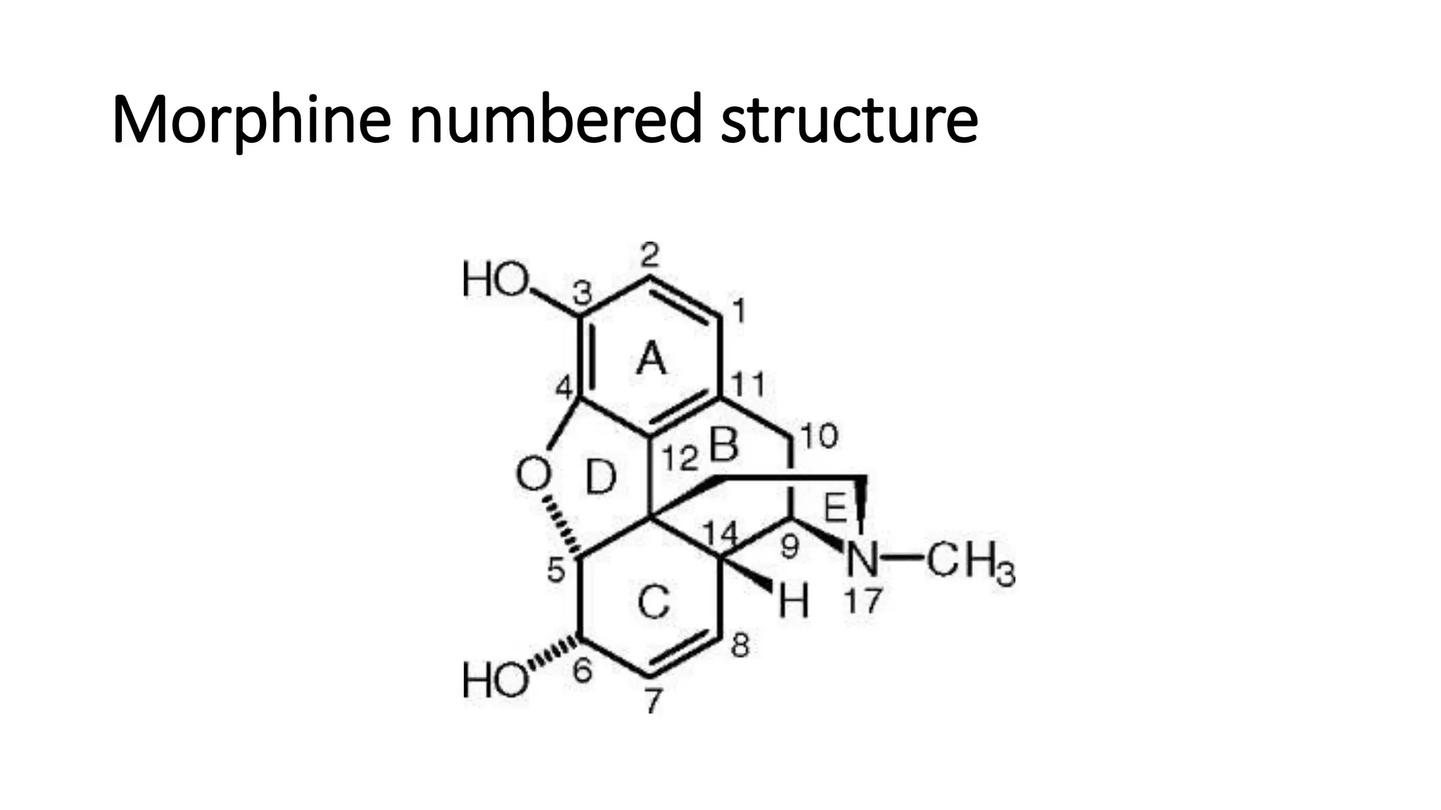 Morphine numbered structure
 