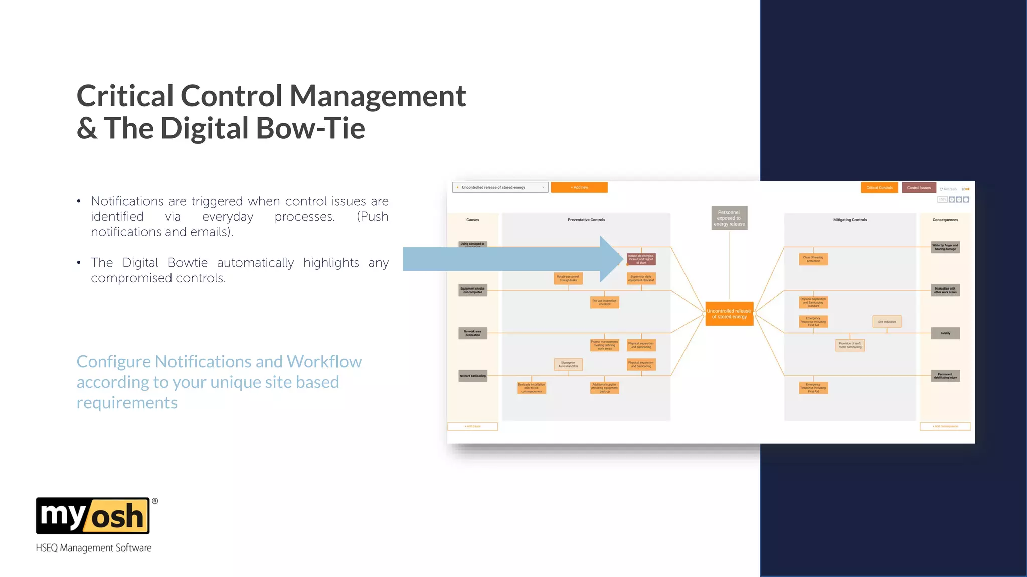 Critical Control Management
& The Digital Bow-Tie
Configure Notifications and Workflow
according to your unique site based
requirements
•
•
 
