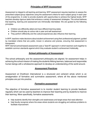 Myp Task MYP_Assessment_ for IB MYP for grade 9 and grade 10 | PDF