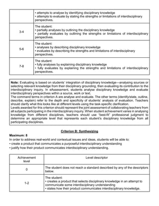 MYP_Assessment_ for IB MYP for grade 9 and grade 10 | PDF