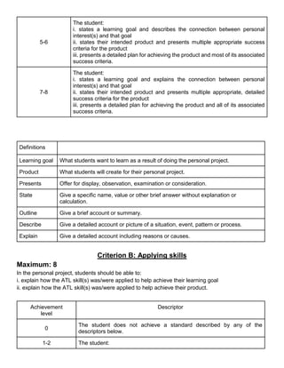 MYP_Assessment_ for IB MYP for grade 9 and grade 10 | PDF