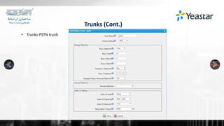 Trunks (Cont.)
• Trunks-PSTN trunk
 