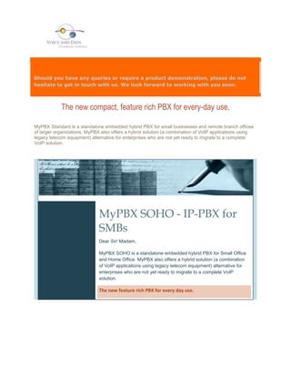 My Pbx E1   Ip Pbx For Sm Bs