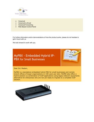 My Pbx E1   Ip Pbx For Sm Bs
