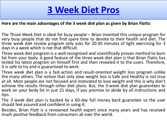 3 Week Diet Pdf Brian Flatt Personal Trainer