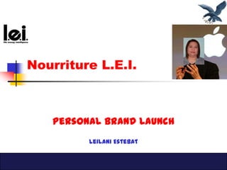 Nourriture L.E.I.

Personal Brand Launch
Leilani Estebat

 