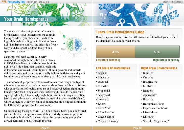 my personality report tuan a vu my personality chart