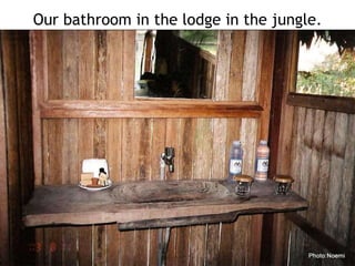 Our bathroom in the lodge in the jungle. 