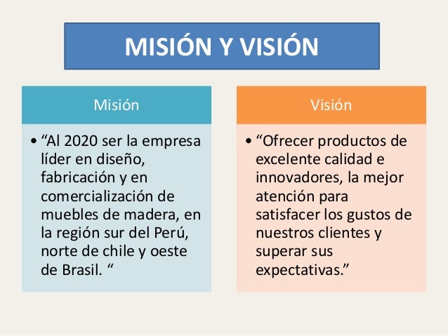 Mision Y Vision De Una Muebleria