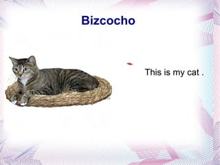 Bizcocho  This is my cat . Fontwork  