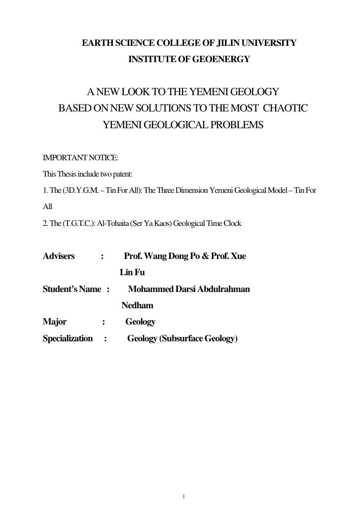Geology phd thesis