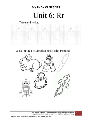 BÀI TẬP TIẾNG ANH CHO SÁCH MY PHONICS GRADE 2 | DOCX