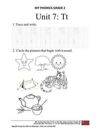 BÀI TẬP TIẾNG ANH CHO SÁCH MY PHONICS GRADE 2 | DOCX