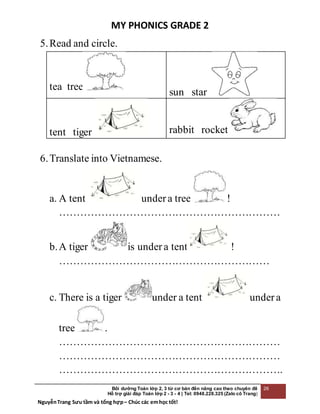 BÀI TẬP TIẾNG ANH CHO SÁCH MY PHONICS GRADE 2 | DOCX