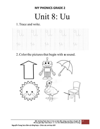 BÀI TẬP TIẾNG ANH CHO SÁCH MY PHONICS GRADE 2 | DOCX