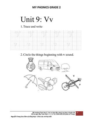 BÀI TẬP TIẾNG ANH CHO SÁCH MY PHONICS GRADE 2 | DOCX