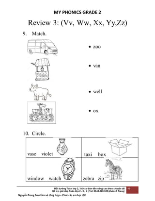 BÀI TẬP TIẾNG ANH CHO SÁCH MY PHONICS GRADE 2 | DOCX