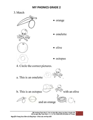 BÀI TẬP BỔ TRỢ TIẾNG ANH 2 PHONICS SMART GIÚP HỌC SINH LUYỆN NGỮ ÂM HIỆU QUẢ