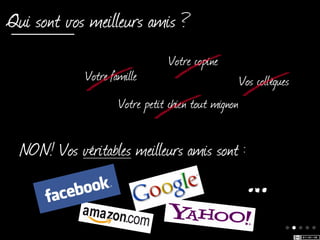 Qui sont vos meilleurs amis ?
                                Votre copine
            Votre famille                           Vos collègues
                    Votre petit chien tout mignon

 NON! Vos véritables meilleurs amis sont :
                                                     …         ●●●●●
 