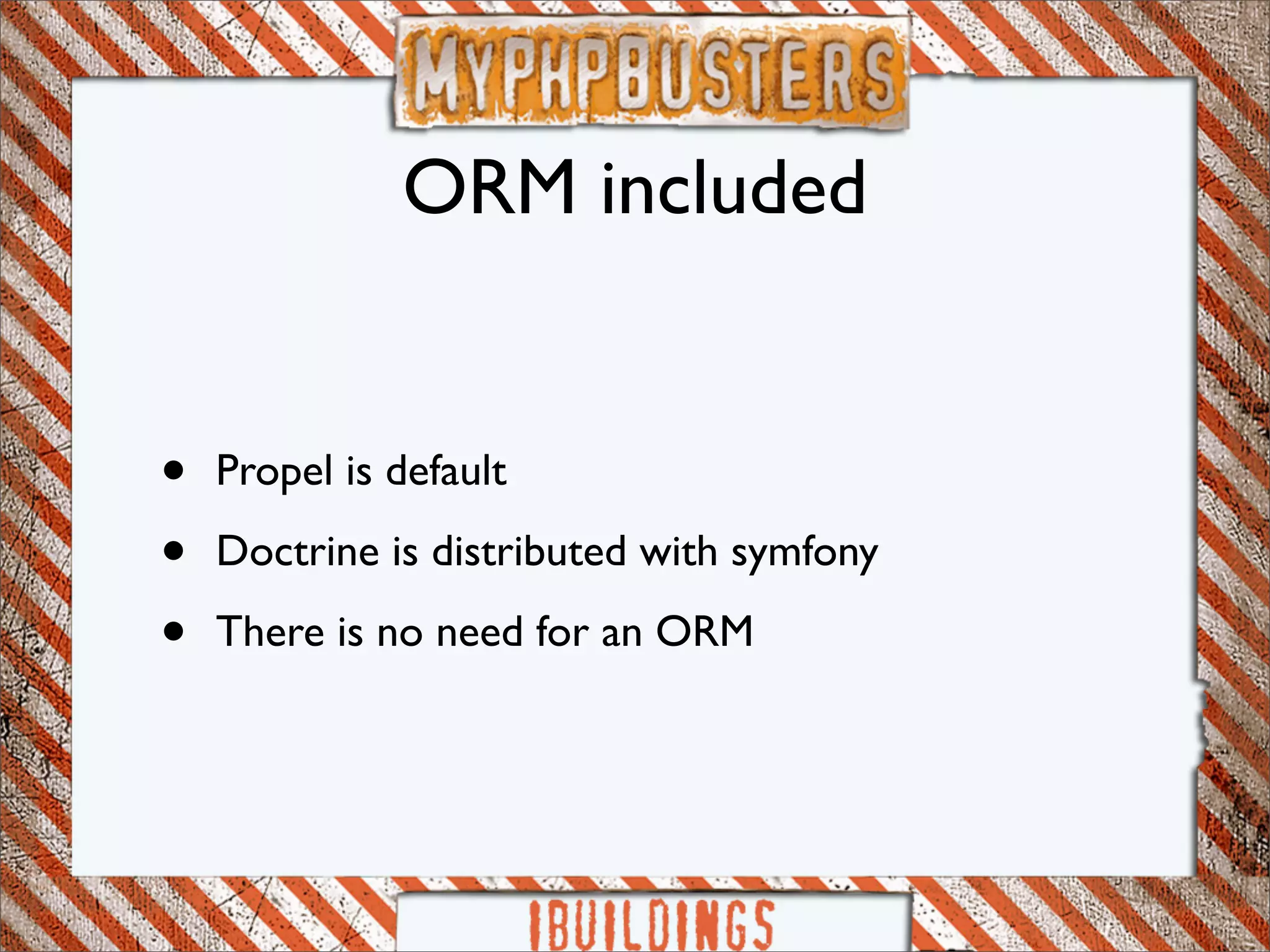 Myphp-busters: symfony framework