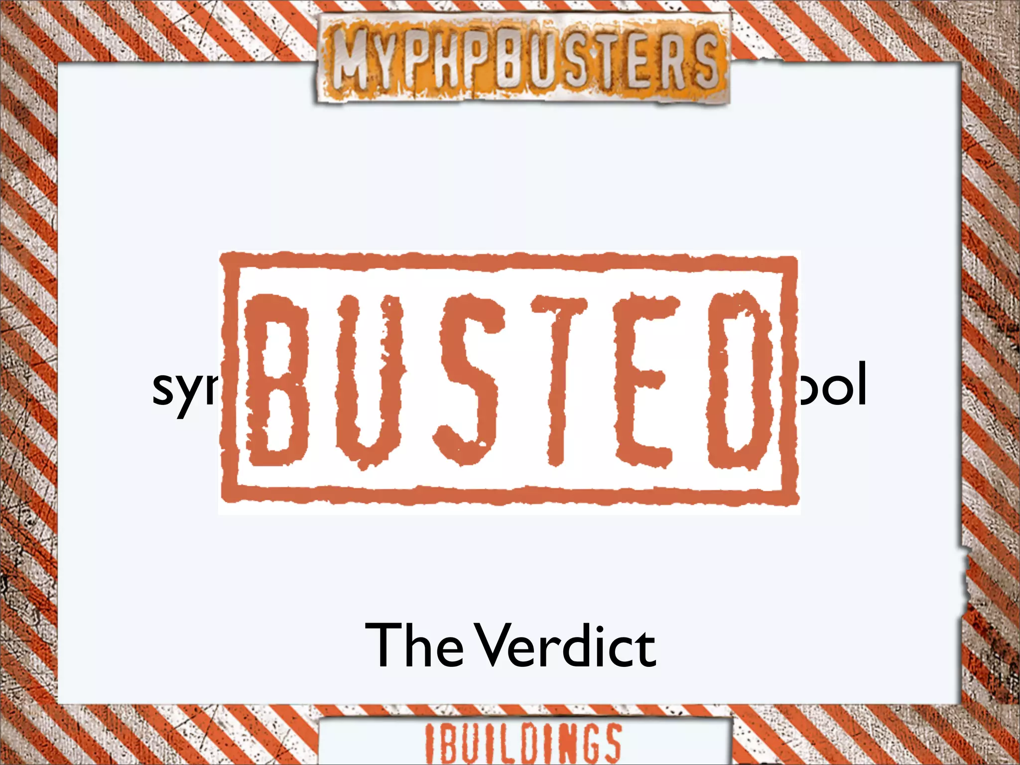 Myphp-busters: symfony framework