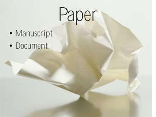 Paper
• Manuscript
• Document
 